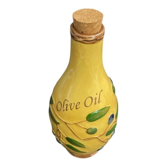 VTG Pacific Rim Hand painted Olive Oil Bottle with olives, leaves. - Picture 7 of 11